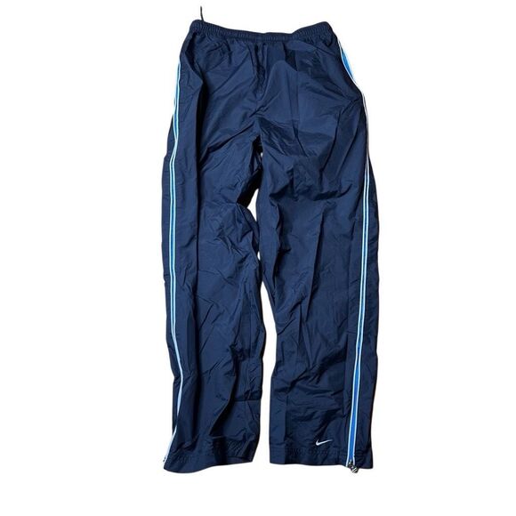 Y2K Nike Nylon Track Pants Gray Blue Medium - Picture 1 of 7